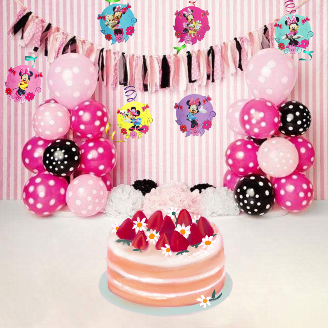 Minnie Mouse Swirl Decoration - 12PC