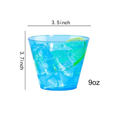 Disposable Neon Blue Shot Glasses - 30PC