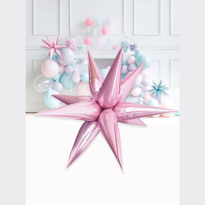 Exploding L.Pink Star Balloon Hanging - 5D 26"