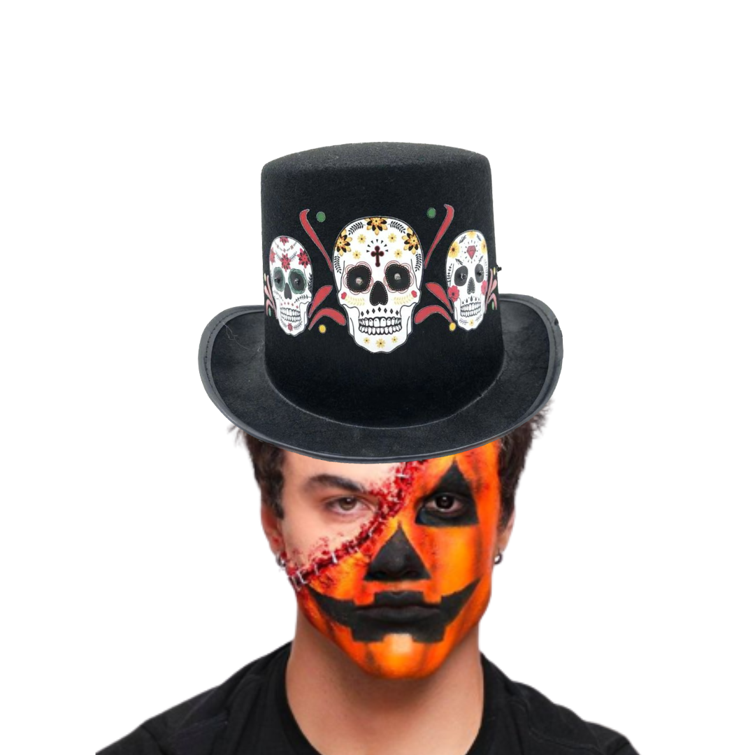 Halloween Skull Magician Hat