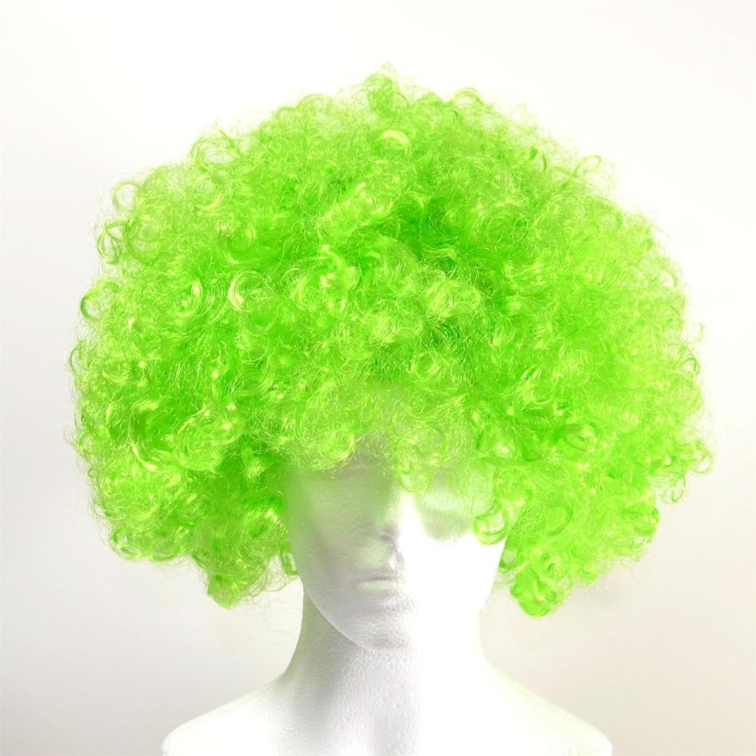 Solid Color Afro Wigs Green