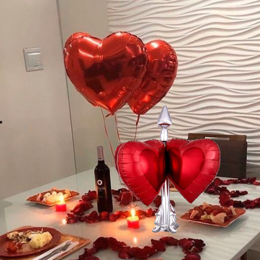 Arrow Infused Heart Foil Balloon 27" for Valentines Day Decorations & Anniversary Party Decorations