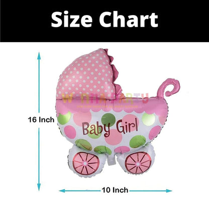 14" Baby Girl Small Balloon on Stick