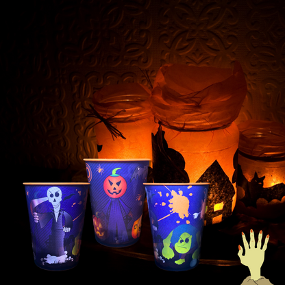 Halloween Color Changing Drinking Glass Tumblers P