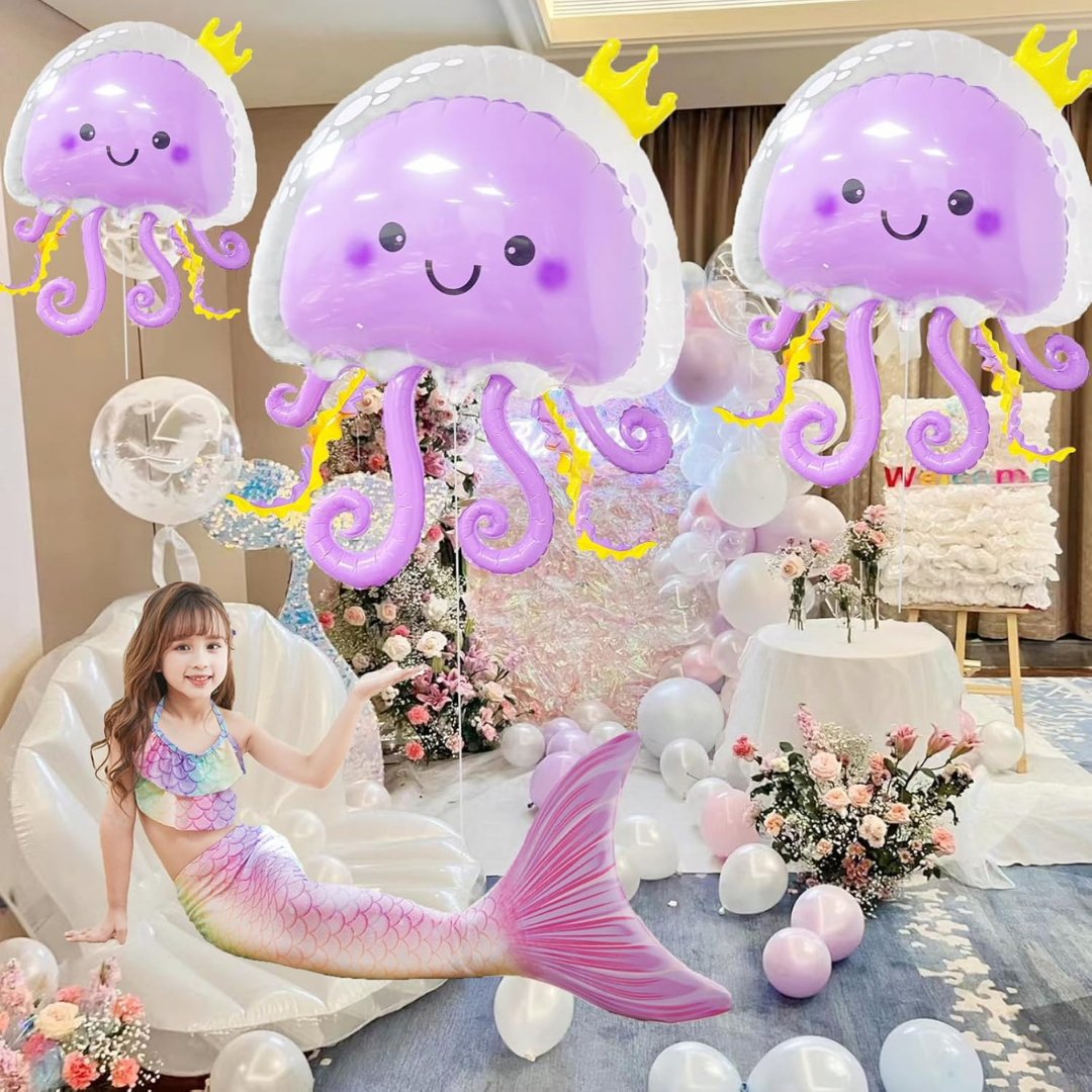 JellyFish Shaped Balloon Purple 36"