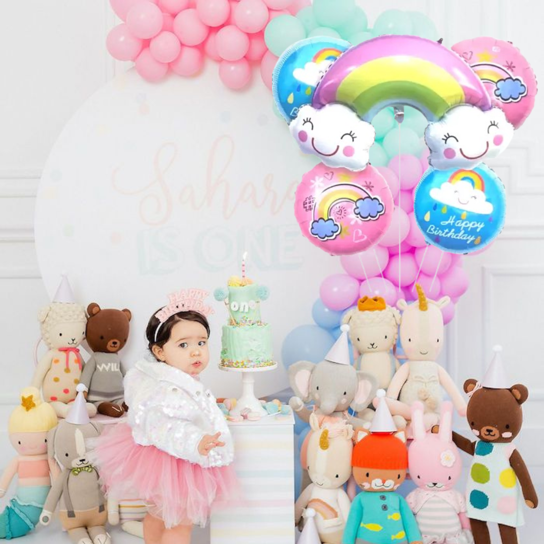 Rainbow Happy Birthday Balloon Set - 5PC