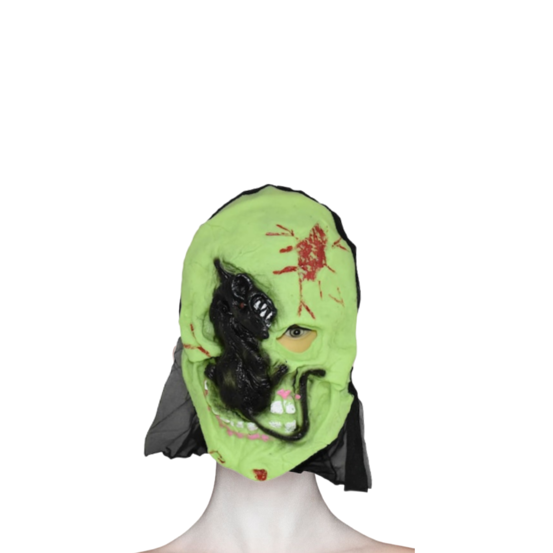 Luminous Male Ghost Mask With Cloth