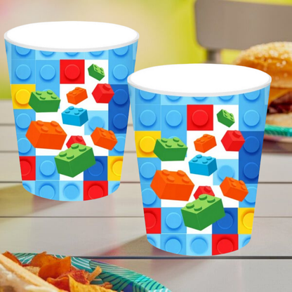 LEGO Theme Paper Cups-Pack of 8  9oz