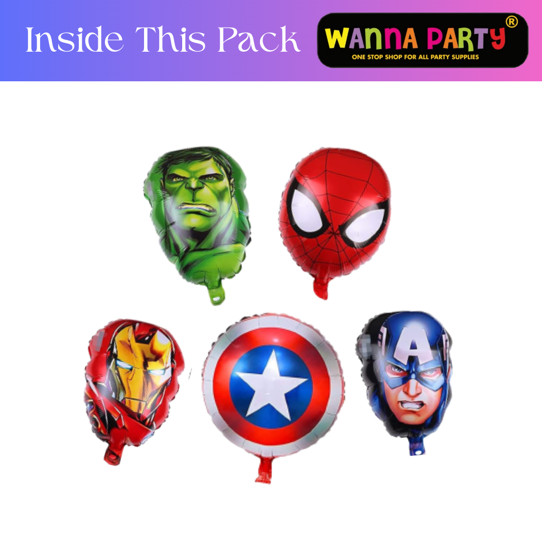 Superheroes Balloon Set with Banner