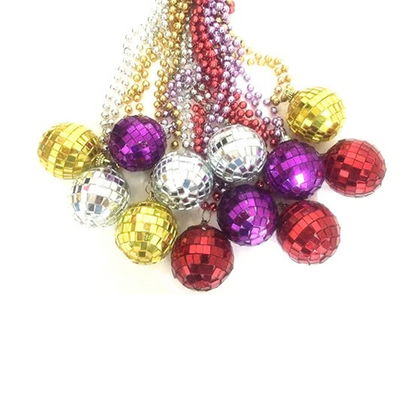 Disco Mirror Ball Beads Necklace - 1PC