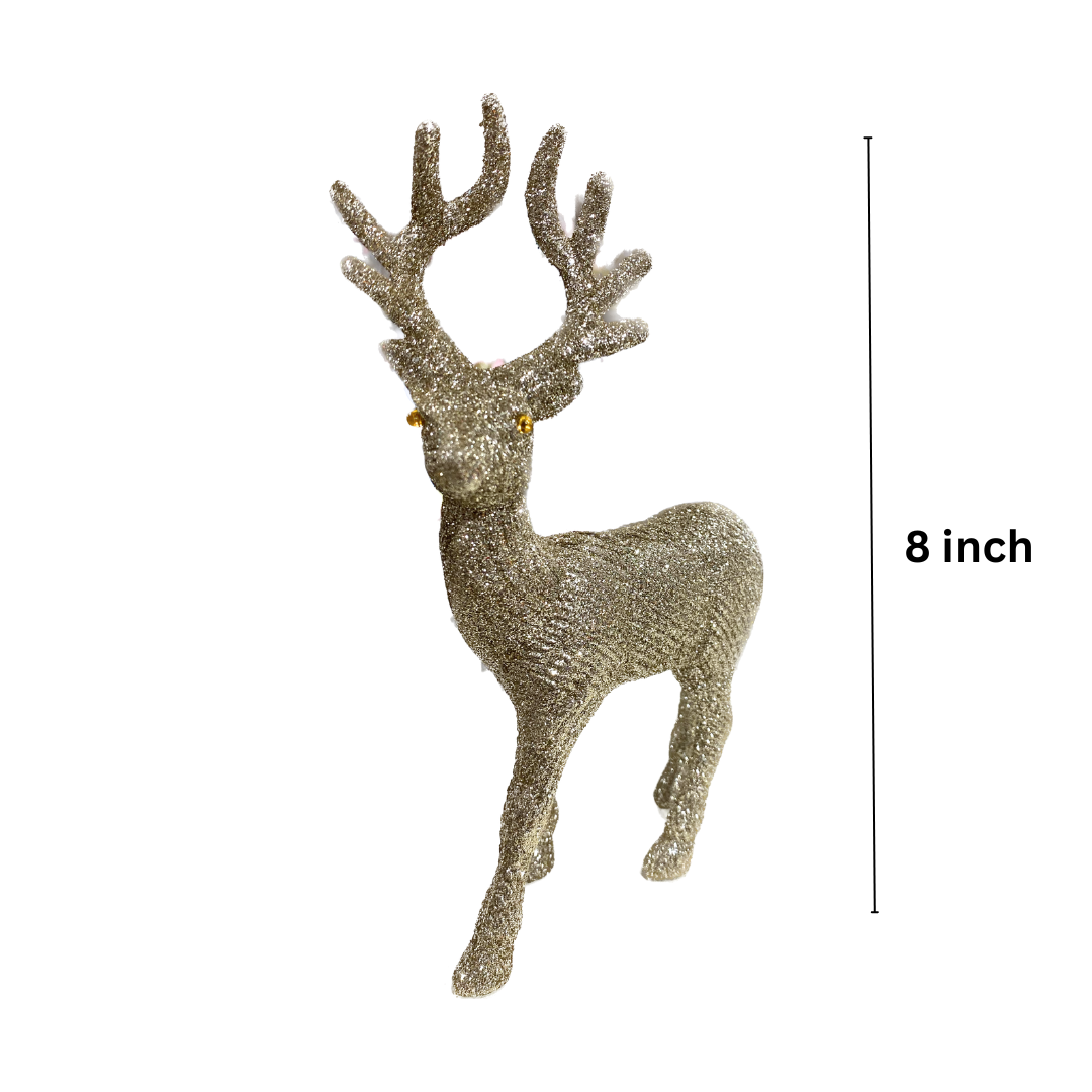 Silver Standing Reindeer Centerpiece Decoration - 15*4*21CM - 1PC