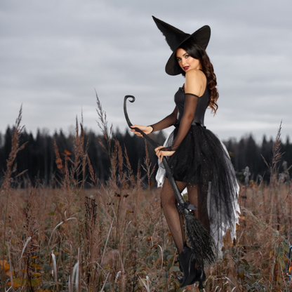 Gorgeous Witch Costume with Hat & Gloves