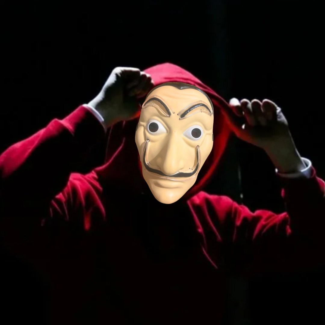 Light Up Money Heist Mask - 1PC