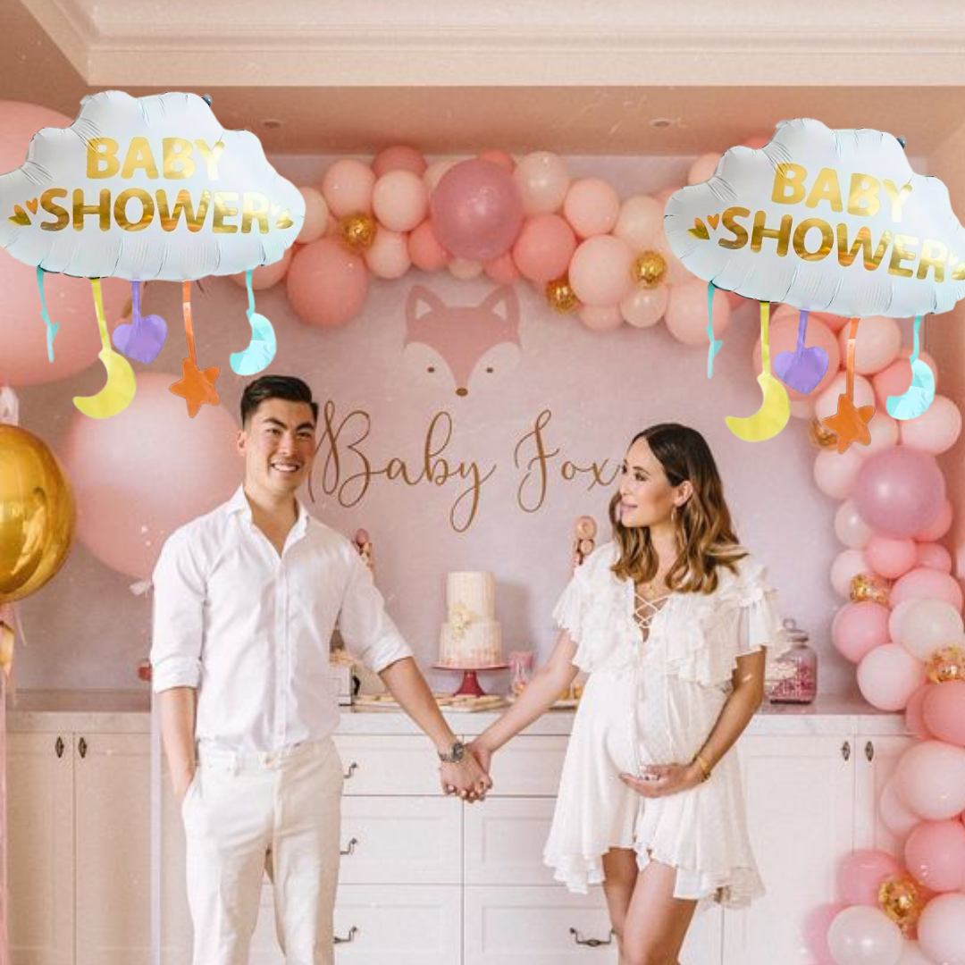 Baby Shower White Cloud Multicolor