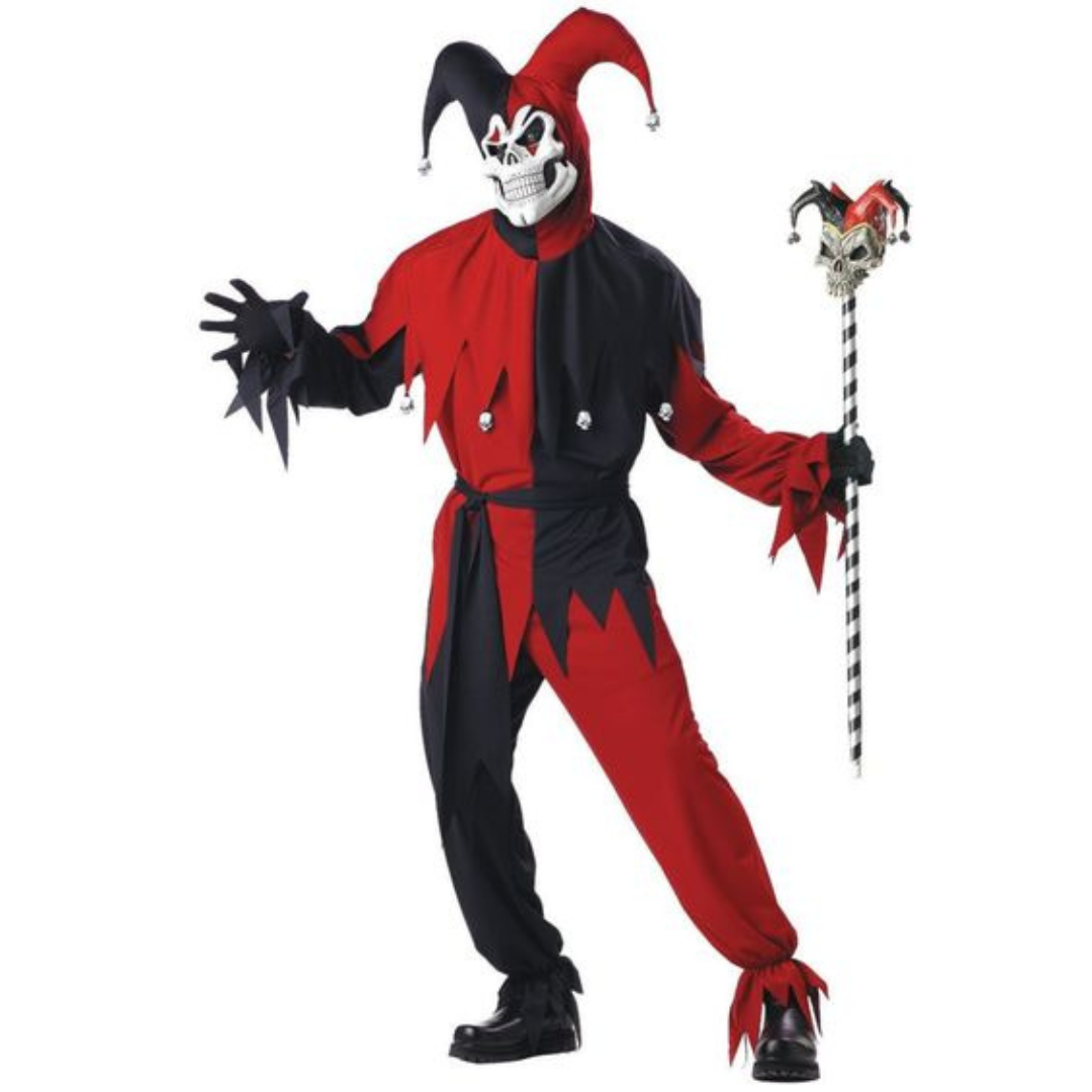 Evil Jester Joker Costume Size M for Kids, Age 4-6 Years