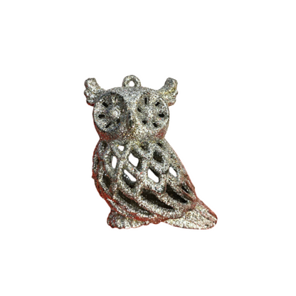 Lucky Charm Owl Tree Hanging Silver - 1 PC - Size - 8CM