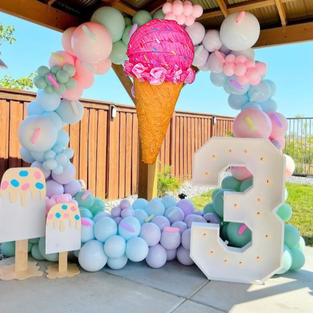 3D Soft Cone Icecream Shaped Cake Pinata