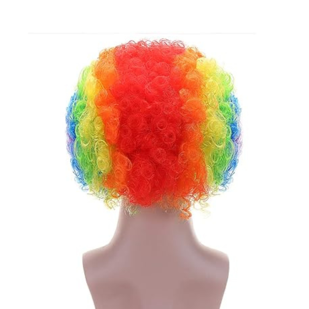 Multi Color Afro Wigs -  Premium Curly Afro wigs Clown Joker Malinga Unisex Funky Hair Wig