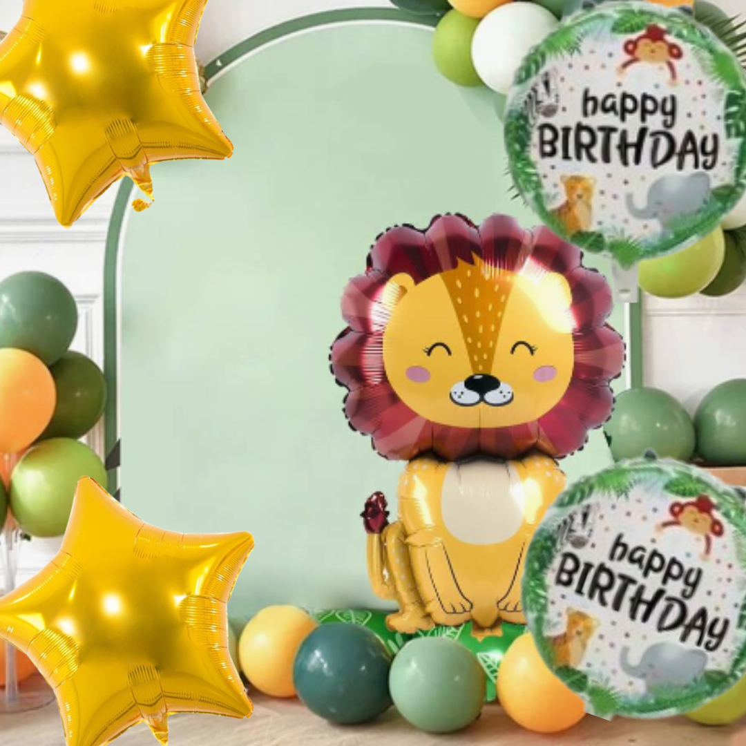 Jungle Animal Lion Balloon Set - 5PC