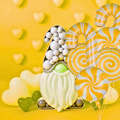 Yellow Round Lollipop Candy Theme Balloon 18"