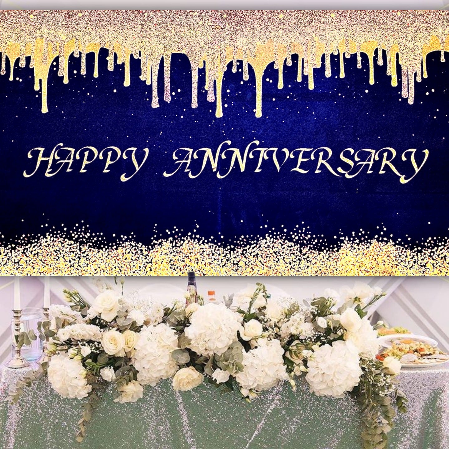 Happy Anniversary Banner - 4FT X 2FT