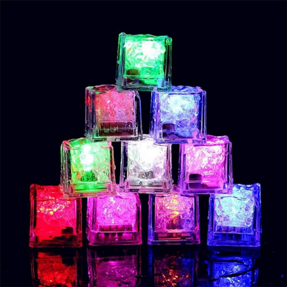 Multicolor Light Up LED Ice Cube - Set of 2