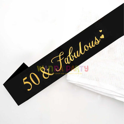 50 & Fabulous Sash 62 inch