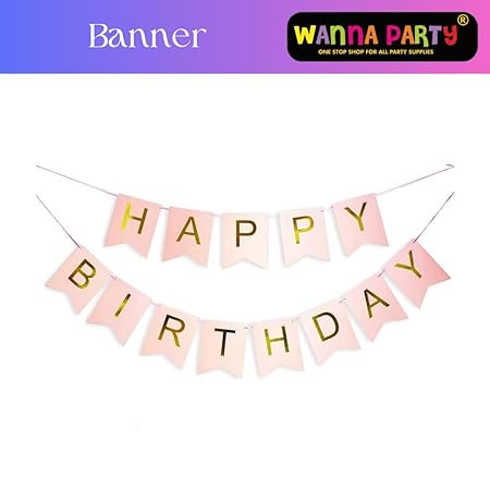 Happy Birthday Decoration For Girls - 49Pcs Birthday Decoration Items for Girl