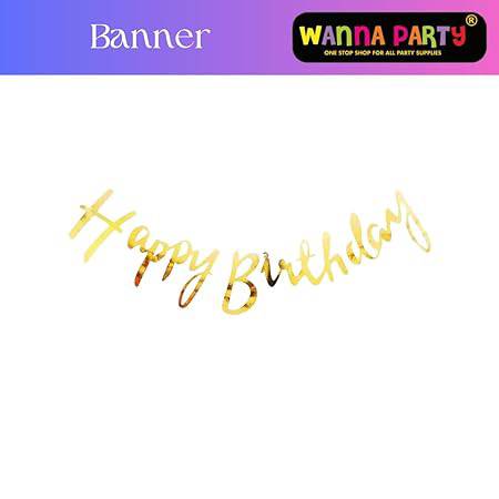 Elegant Birthday Decoration Items Kit - 47Pcs Including Happy Birthday Banner