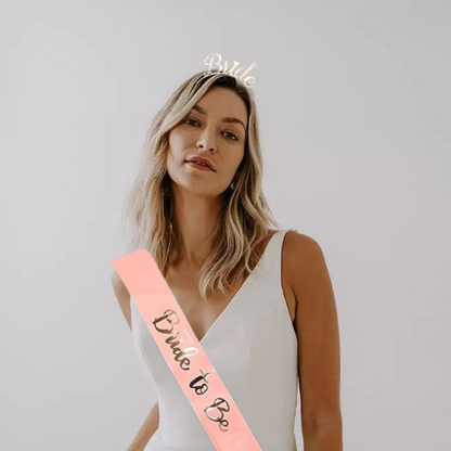 Bride to Be Sash & Headband Tiara Set