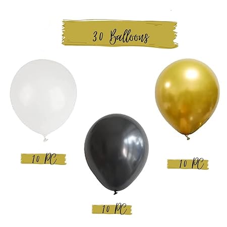 25th Anniversary Swirls, Happy Anniversary Banner, Silver Latex Balloons Combo Pack