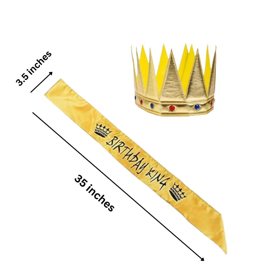 Birthday king combo, birthday king sash and crown