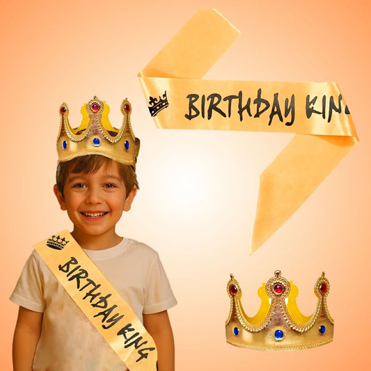 Happy Birthday Sash & Crown Combo - 1PC