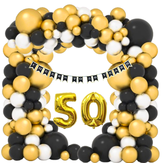 Happy 50th Birthday Decorations Combo Kit - 33 pcs