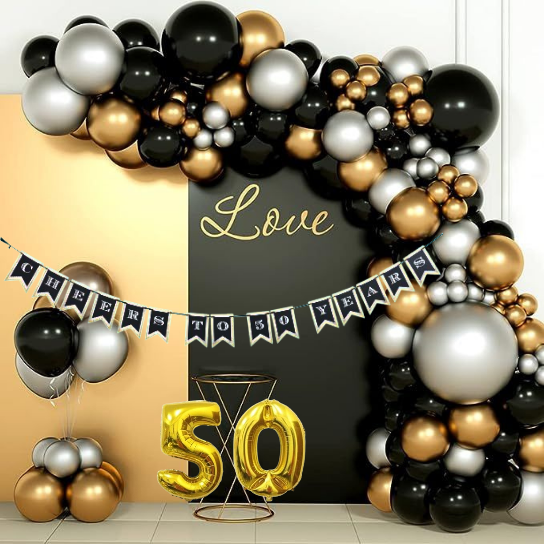 Happy 50th Birthday Decorations Combo Kit - 33 pcs