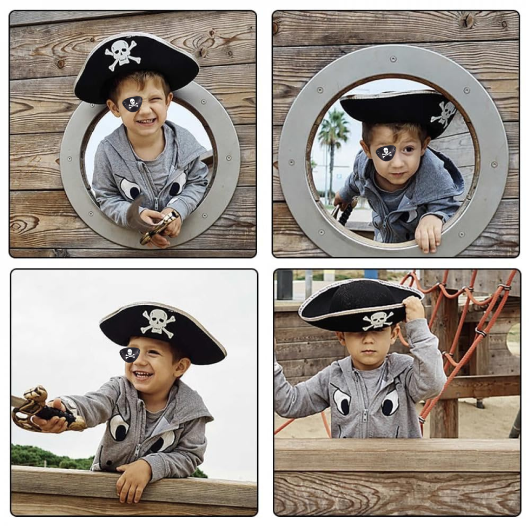 Pirate Cap with Eye Patch Halloween For Kids and Adults