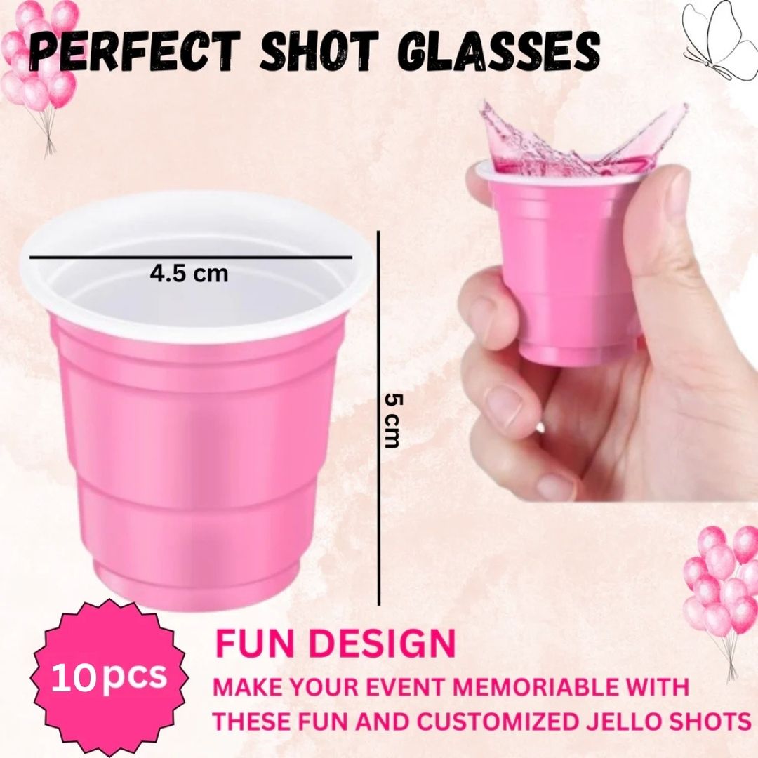 Pink Shot Glasses Solo Cups - 60ML - 10PC