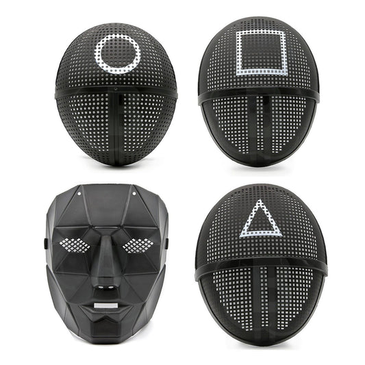 Squid Game Black Mask Set for Halloween Party - 4PC