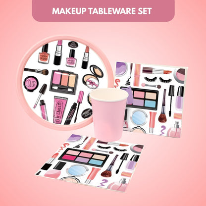 Fashion Skin Care Makeup Spa Theme Tableware Set - Pack of 40