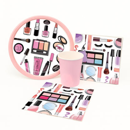 Fashion Skin Care Makeup Spa Theme Tableware Set - Pack of 40