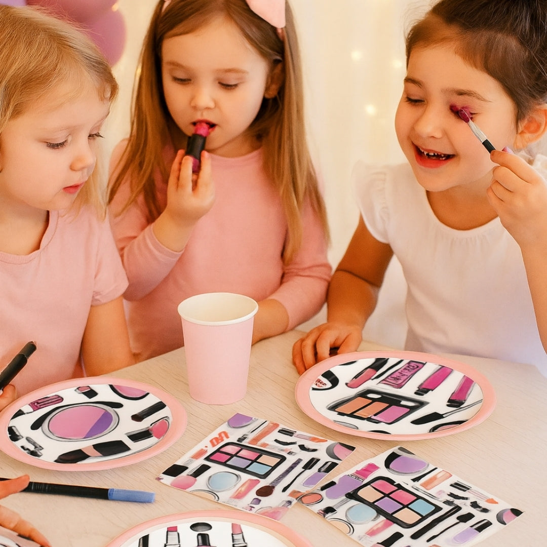 Fashion Skin Care Makeup Spa Theme Tableware Set - Pack of 40