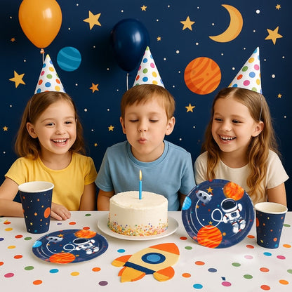 Space Theme Tableware Set - Pack of 40