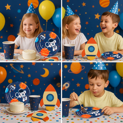 Space Theme Tableware Set - Pack of 40
