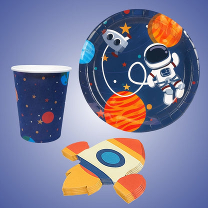 Space Theme Tableware Set - Pack of 40