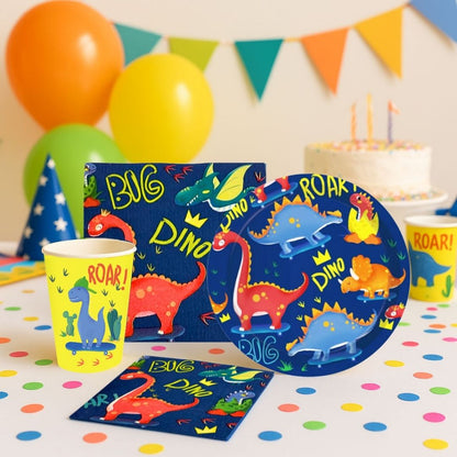 Dinosaur Theme Tableware Set - Pack of 40