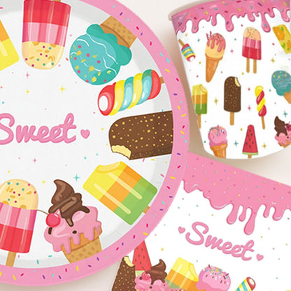 Sweet Candy Theme Tableware Set - Pack of 40