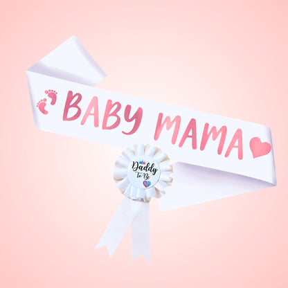 Baby Shower Sash and Badge Set
