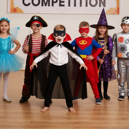 Wanna Party Halloween Costume for Kids- Vampire Cape with Mask/ Dracula Cape//Vampire Costume For Halloween Horror Costume Party For Boys & Girls