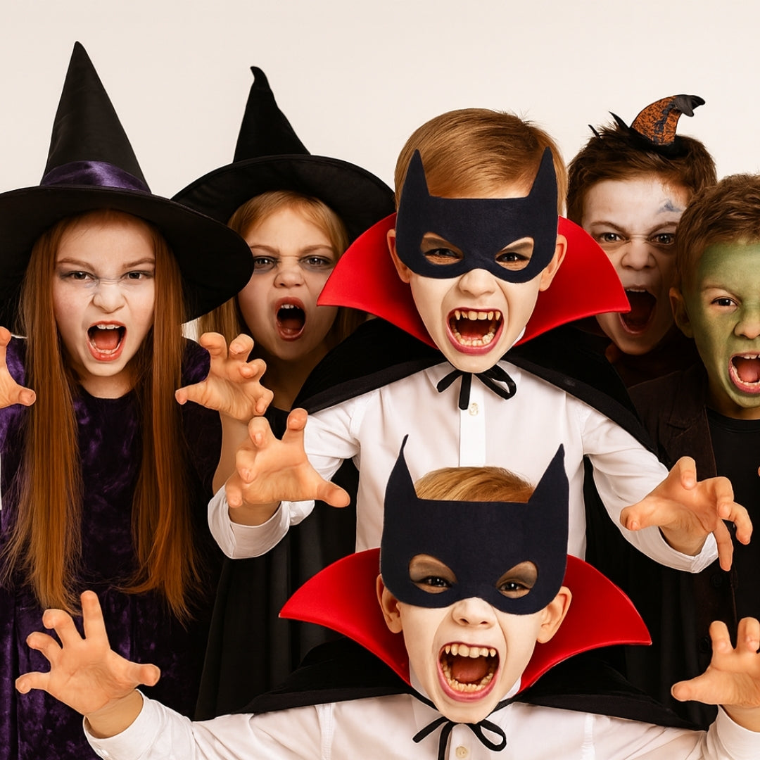 Wanna Party Halloween Costume for Kids- Vampire Cape with Mask/ Dracula Cape//Vampire Costume For Halloween Horror Costume Party For Boys & Girls