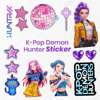 KPOP Rumi & Friends Stickers - 4 Sheets
